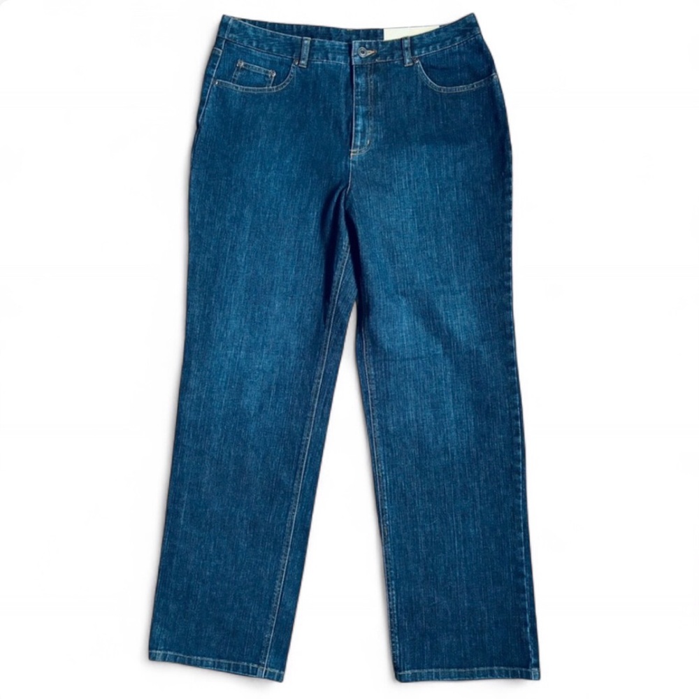 Talbots Indigo Blue Boot Cut Jeans 16 NWT